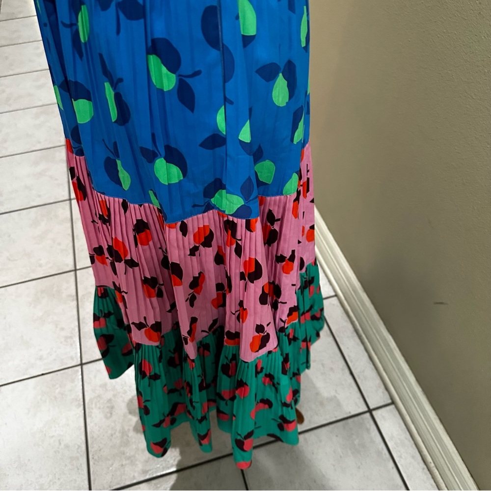 Kate Spade Blue, Pink, and Green Ruffle Dress - Picture 11 of 16